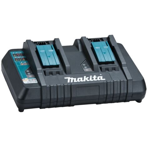 Cargador rápido DC18RD para 2 baterías de Li-ion 14.4V a 18V MAKITA - 196933-6
