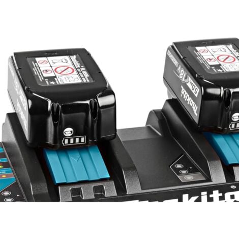 Cargador rápido DC18RD para 2 baterías de Li-ion 14.4V a 18V MAKITA - 196933-6