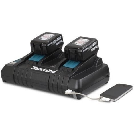 Cargador rápido DC18RD para 2 baterías de Li-ion 14.4V a 18V MAKITA - 196933-6