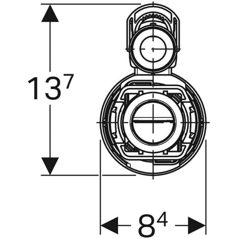 Válvula de descarga para cisternas de doble volumen para cisterna universal  290 Geberit
