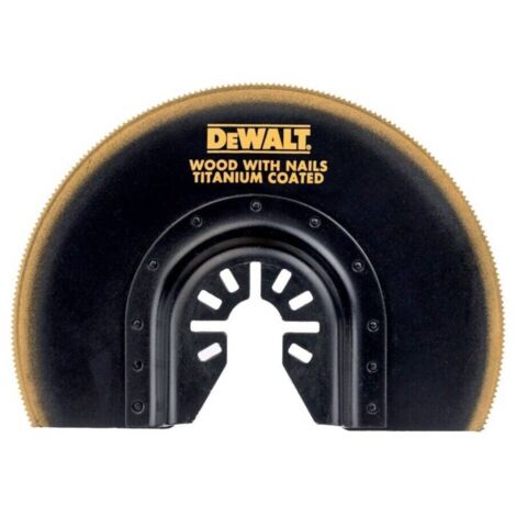 Cuchilla de titanio Ø100 mm para DEWALT Multicutter - semicircular con cubo desplazado - DT20711 (1/3)