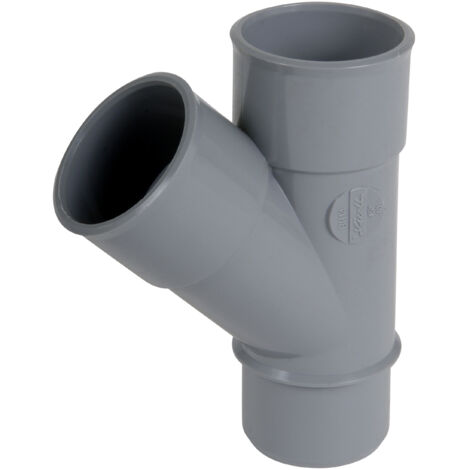 NICOLL tapa y rama simple macho-hembra 45° - PVC gris - Ø 40 mm - BH14