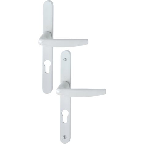 Atlanta HOPPE juego de puerta de placa estrecha - blanco 9016 - llave i - 1530/300LMSGL - entr.70 - ép.68/77 - 3303293