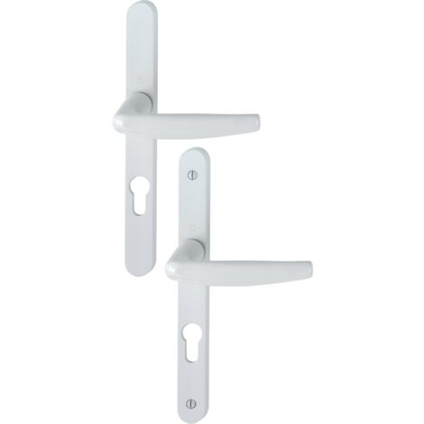 Atlanta 1530/300LMSGL HOPPE Juego de puerta de placa estrecha 195mm Blanco 9016 Key i Entr.70 C.7 - ép.78/87 - 3303859
