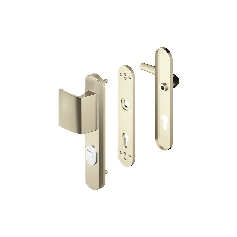 Juego de seguridad blindado BlindoMax manilla interior aterrizaje exterior DISEC Key i - champagne FFA - A0P55DF FFA (1/2)