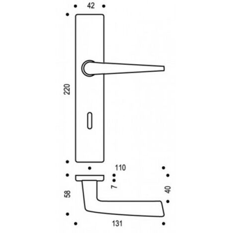 Juego de manillas para ventana Delta de aluminio epoxi