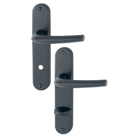 HOPPE 1191/347 Juego de Placas San Diego Negro Mate 165 mm - Condenado - 11719977