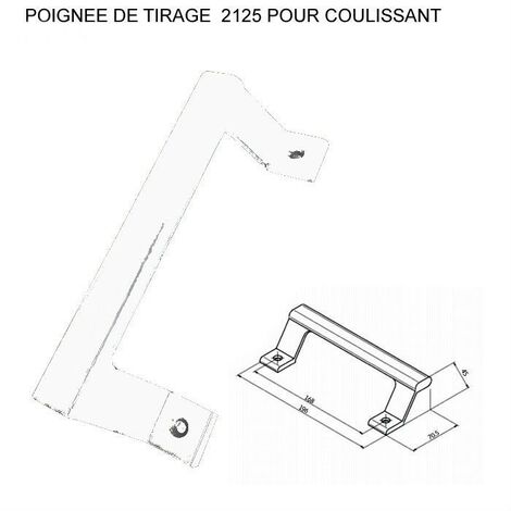 Tirador ALMA para puertas correderas - Ral 9010 Blanco - 2125-9010