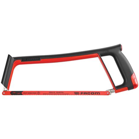 Facom – Sierra de arco para metal 601.PB – Hoja super HSS de 30 mm – Posición de cuchilla 45° y 90° – Ligera para trabajos en taller y exteriores (1/5)