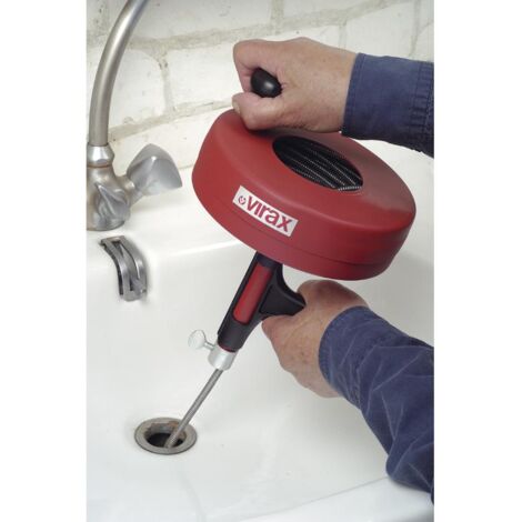Desatascador manual VIRAX con tambor para tubos Ø25-50 mm - 290600
