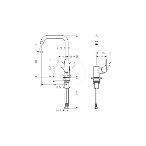 HANSGROHE Focus M41 monomando de cocina cromado - 31820000