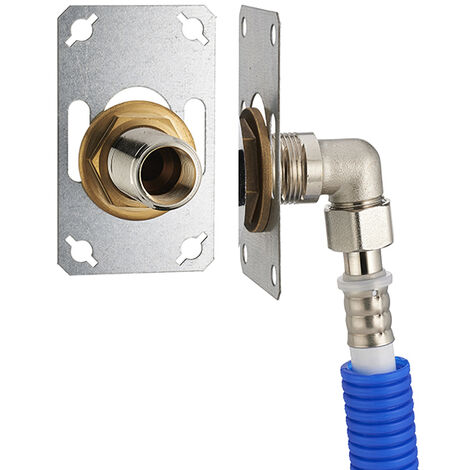 FIXSYSTEM simple : kit completo para la fijación de un solo grifo de pared M1/2' (15x21) Codo de alimentación para engarzar en tubo multicapa NOYON & THIEBAULT - Ø 16 mm, salida hembra de 1/2' (15x21)