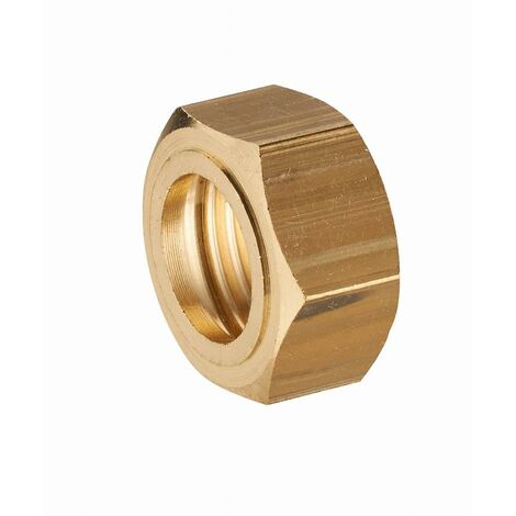 Tuerca hexagonal de latón para collarín con brida hembra F3/8 (12x17) NOYON & THIEBAULT - Ø 12 mm - 112-1212L1