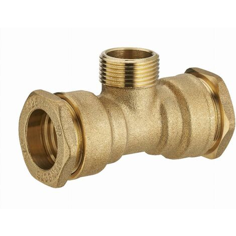 T de latón para tubo de polietileno M1'(26x34) NOYON & THIEBAULT - Ø 32 mm - 1733-3226L1