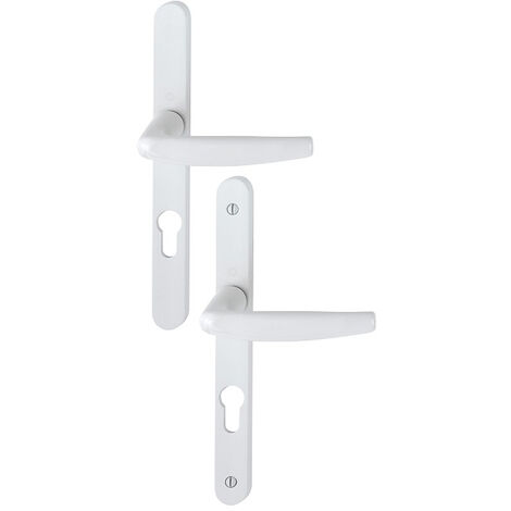 Atlanta 1530/300LMSGL juego de vidrios estrechos HOPPE Key i Blanco 9016 - Distancia central 70mm profundidad 58/62mm - 3303277
