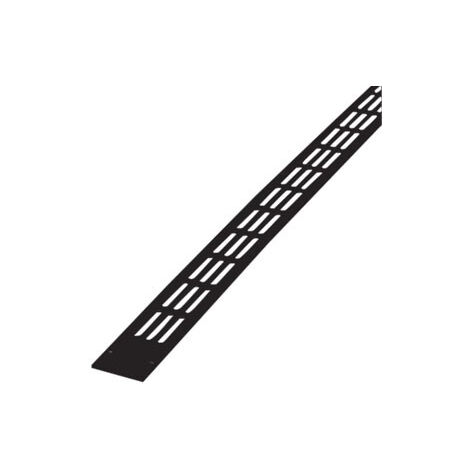 RENSON 478/2 rejilla plana de aluminio - 375 mm - negro ral 9005 - 00047828