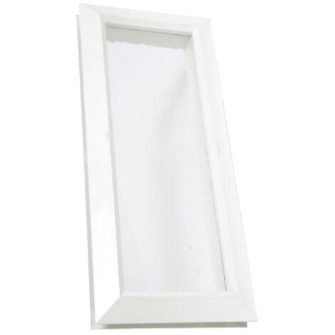 Ventana rectangular de PVC blanco NICOLL - 380 x 225 mm - 203MI