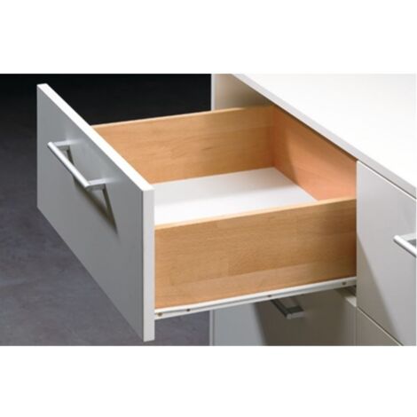 Par de guías de rodillos FR402 HETTICH - L.450 mm - Capacidad de carga 25 kg - Blanco - 1058347