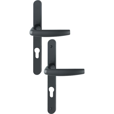 Atlanta 1530/300LMSGL Juego de puertas de chapa estrecha HOPPE Negro mate 9714 Key i Entr.70 - ép.68/77 - 3354592