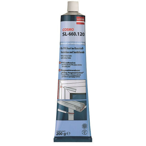 WEISS Tubo adhesivo de PVC blanco de alta viscosidad - SL-660.120