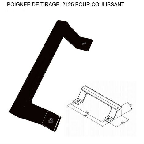 Tirador ALMA para puertas correderas - Ral 9005 Negro - 2125-9005