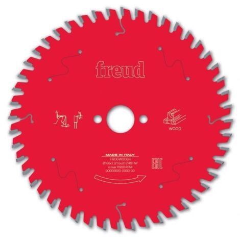 Hoja para sierra circular portátil FREUD - Ø165 2,4/1,6 AL20 Z24 BA 15° - F03FS09688 -FR07W003H