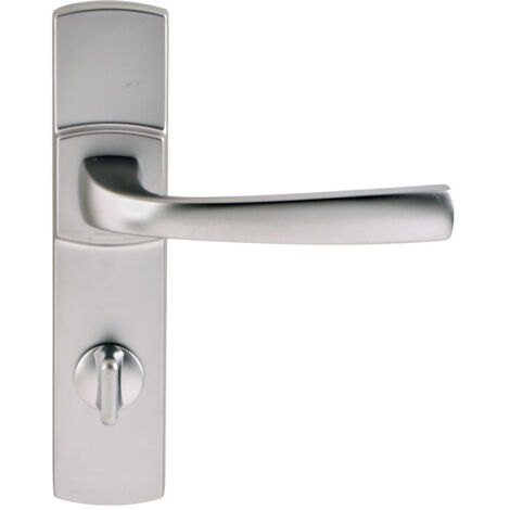 Juego de puerta Muze BEZAULT - Distancia central 165mm - Terciopelo cromado - Caño de WC - 4075/6390