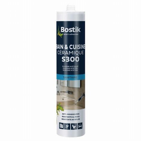 Mastic silicone sanitaire blanc 300 ml - RUBSON - 165170