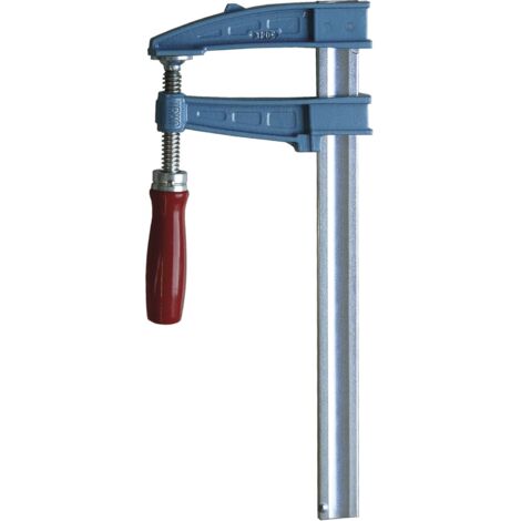 Prensa de tornillo con freno y mango de madera 80cm Varilla URKO 35x8mm proyección 120mm - 1514080