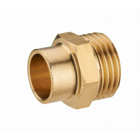 Manguito de latón roscado macho M3/4' (20x27) NOYON & THIEBAULT - para soldar - Ø 22 mm - 1121-2022L1