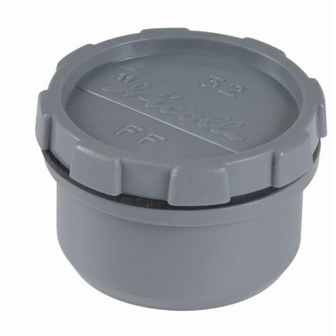 Tapa de visite MF + bouchon, PVC gris - ¯ 40 mm NICOLL, Ref.UFH
