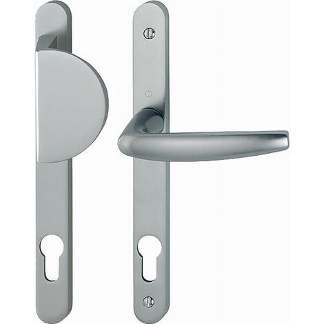 Juego de puerta de rellano Atlanta 554/300LMSGL/1530 HOPPE placa estrecha Plata F9 Llave i - entr.70 ép.68/77 - 3891734