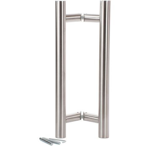 Tirador / Barra Vertical 400 mm - Oblicuo - Acero inoxidable 304 - Par
