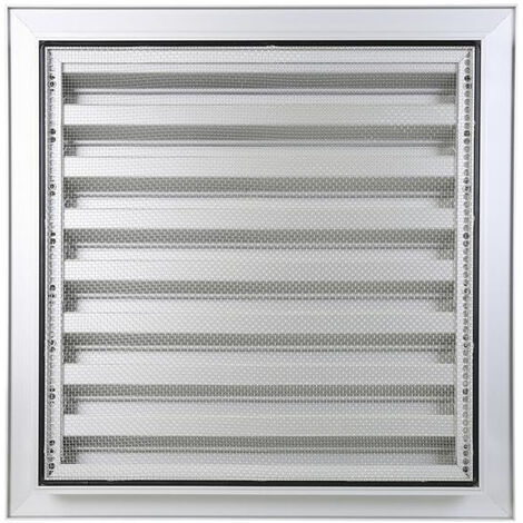 RENSON F1 rejilla de pared de malla de acero inoxidable anodizado plata - 200 x 200 mm - 41122