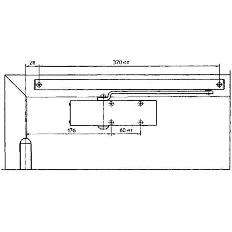Riel estándar plateado Gleitsch.f.TS 1500 G / sin fijación GEZE