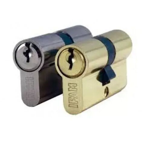Cilindro europeo niquelado Serie C IFAM - 30+30 - 3 llaves - Tornillo 5x40/5x60 - 14400