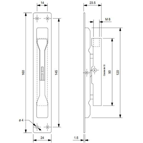 Cerradura de palanca de acción simple SEVAX - 860420