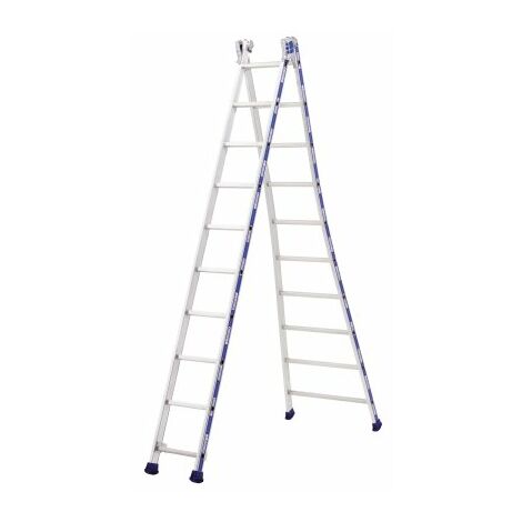 Escalera convertible platino 2 planos - TUBESCA - 2m04/3m48 - 02442607