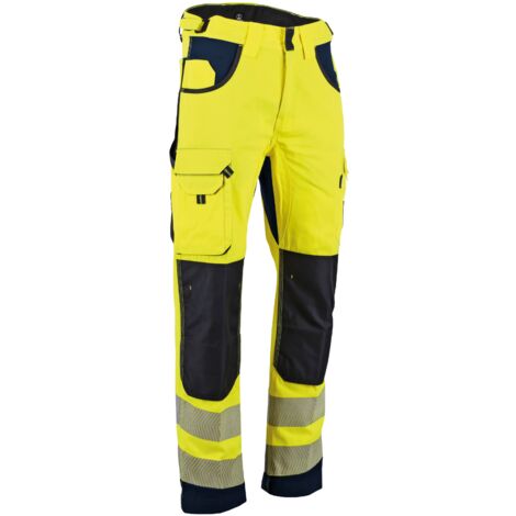 Pantalón defensa alta visibilidad LMA bolsillos rodilla T42 Amarillo fluorescente/ Azul marino - 1667 T42