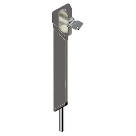 Cerradura de llave de superficie 300 mm ALMA - Ral 9006 Gris - 241-300-9006