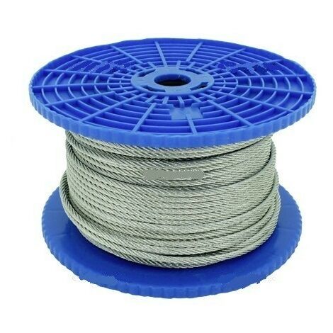 Cable de acero VISO - Tipo relojero - Ø 6 mm - Bobina de 50 m - Venta por metros - CAT609NB