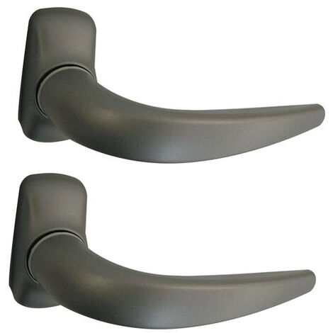 Manilla doble Horus Midi 2053I FAPIM Cuadrada 8 mm - Negra 9005 - 205337