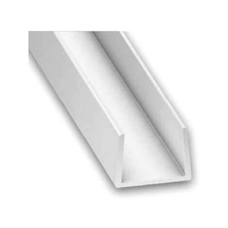 APU2B NICOLL Perfil en forma de U - Para panel de fachada blanco - L. 2 m - APU2B