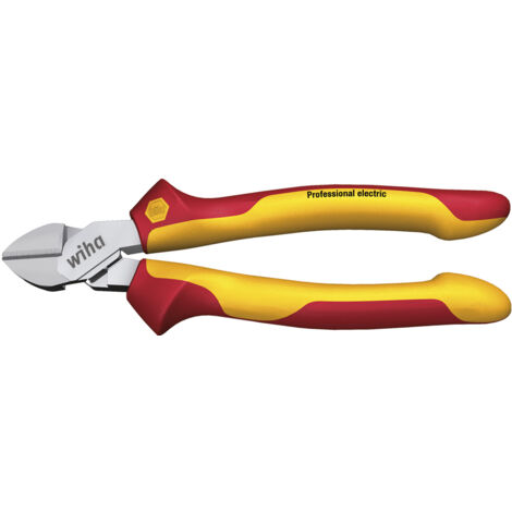 Wiha Alicates de corte diagonal Professional electric con DynamicJoint® 180 mm, 7" (43340)