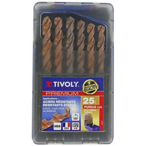 Comprar Juego De 25 Brocas DIN 338 Tipo N HSSCobalto Rectificadas Con Split Point Online