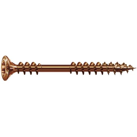 Spax Tornillo para fachadas acero inoxidable A2 acabado bronce,4,5 x 60 mm ,100 Stk. - Caja Pro