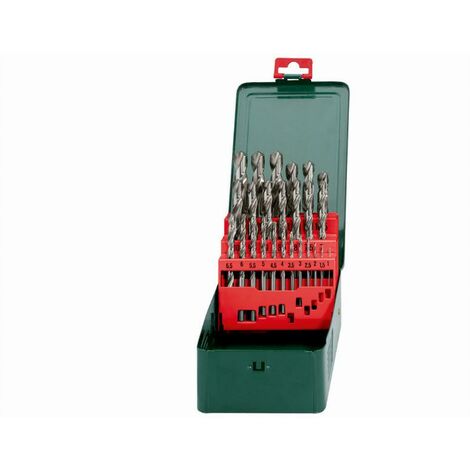 Caja de 25 brocas para metal HSS-G SP de acero rápido Metabo