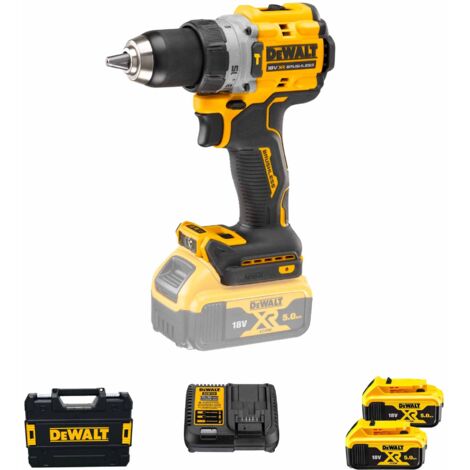 Dewalt DCD805P2T taladro percutor 18V con 2 x 5AH baterías (1/10)