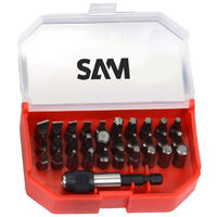 Juego de 30 puntas de destornillador 1/4 + 1 porta-puntas SAM OUTILLAGE - E900-J30B