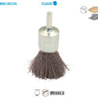 Cepillo sobre varilla de alambre de acero ondulado para decapar madera dura/metal - D. 25 mm - Q. 6 x 17 mm - alambre 0.30 - LEMAN - 320.025A